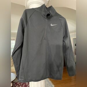 Nike Ready men’s Dri- fit 1/4 zip Fitness top in black. Size M mock neck.